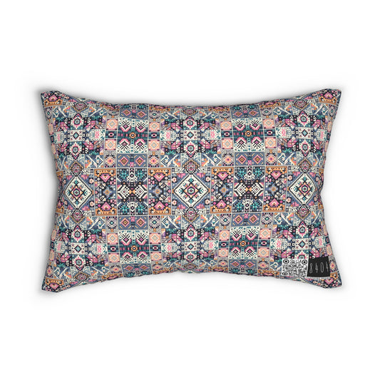 Spun Polyester Lumbar Pillow - 8404 Design-01 B