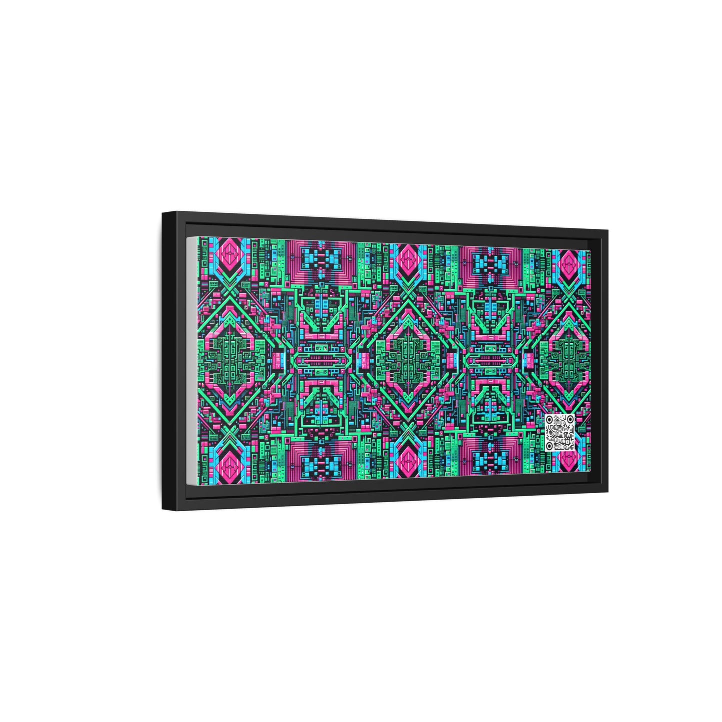Digital Glitch Vibes Tech-Inspired Streetwear Matte Canvas, Framed (multi-Color) - 8404 Design-71 B