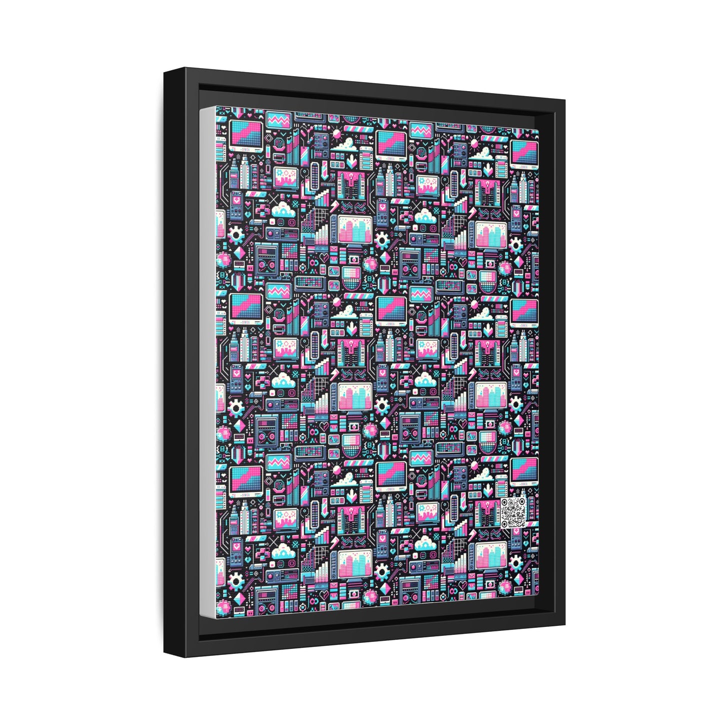 Digital Rebellion Youthful Streetwear with a Rebellious Digital Twist Matte Canvas, Framed (multi-color) - 8404 Design-71 A