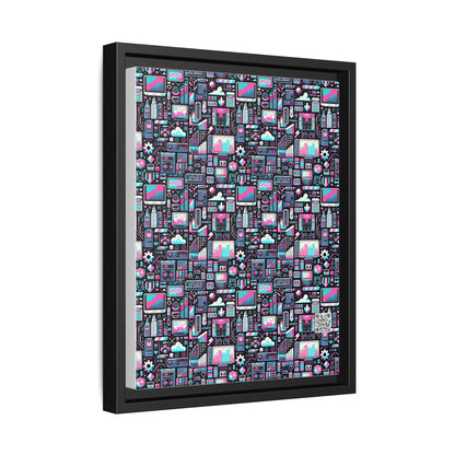 Digital Rebellion Youthful Streetwear with a Rebellious Digital Twist Matte Canvas, Framed (multi-color) - 8404 Design-71 A