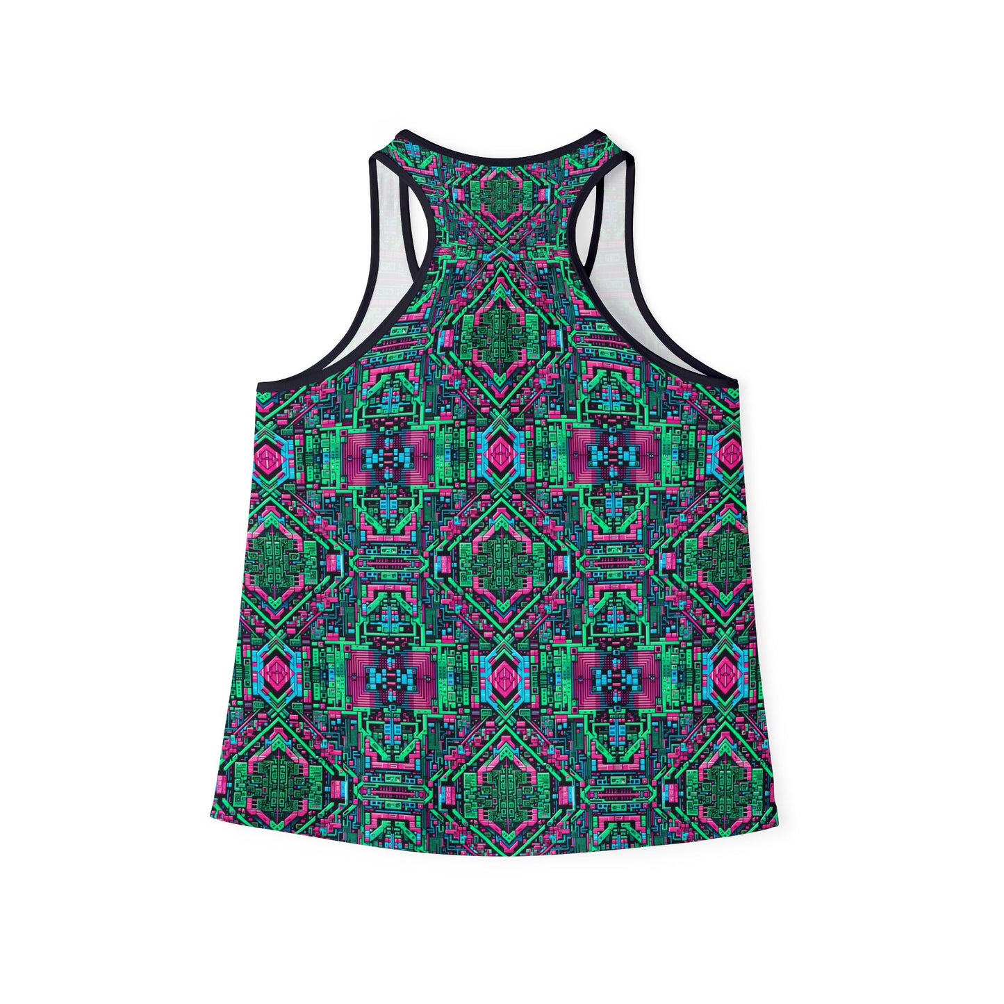 Digital Glitch Vibes Tech-Inspired Streetwear Women's Tank Top - 8404 Design-71
