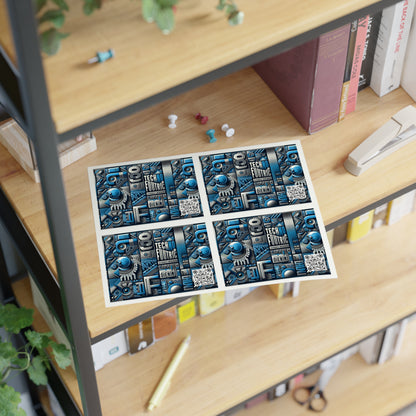 Tech Denim Fusion Tech-Forward Streetwear Sticker Sheets - 8404 Design-61