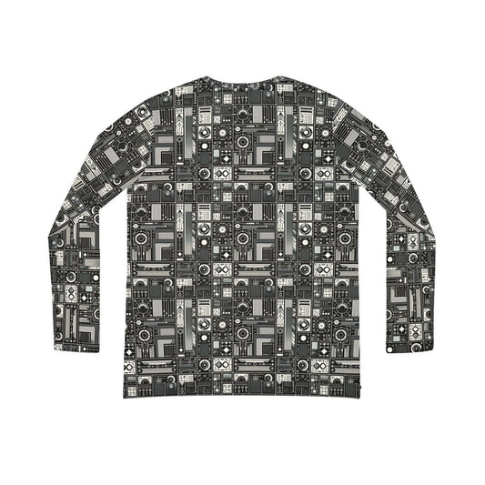 Digital Minimalism Minimalist Tech Women's Long Sleeve V-Neck Shirt - 8404 Design-62