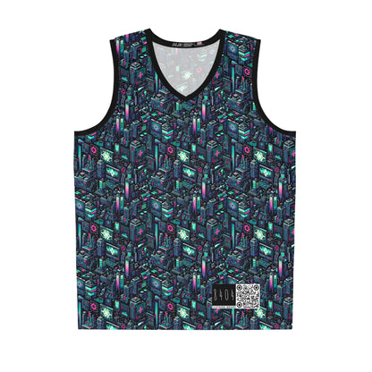 Digital Rebellion Tech-Inspired Streetwear Basketball Jersey - 8404 Design-58