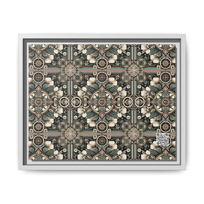 Cyber Garden Party Tech Garden Extravaganza Matte Canvas, Framed (multi-Color) - 8404 Design-66 A