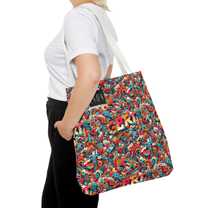 Neo-Traditional Street Art Modern Street Art Fusion Tote Bag - 8404 Design-58