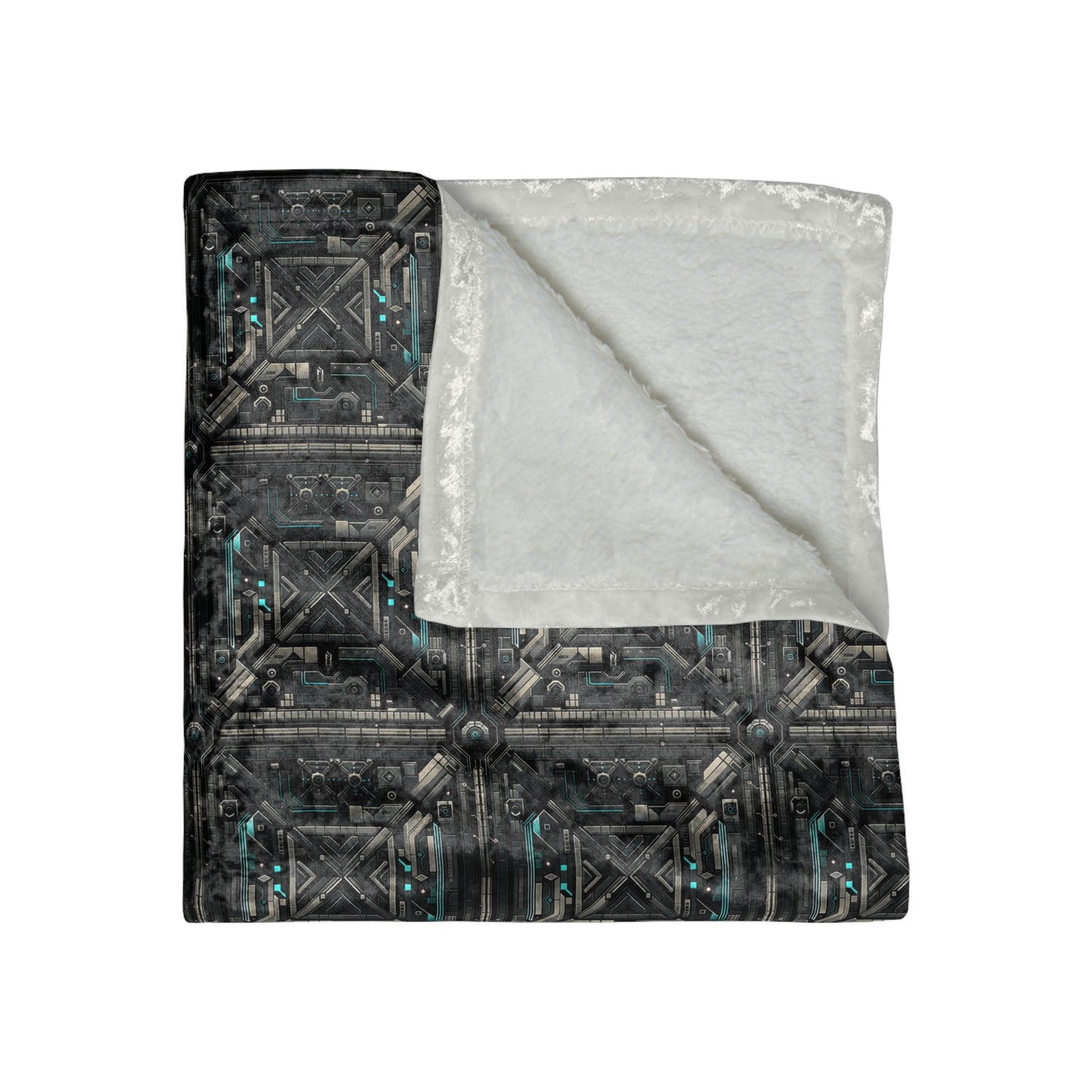 Tech Noir Futuristic Tech Aesthetic with a Dark Twist Crushed Velvet Blanket - 8404 Design-59