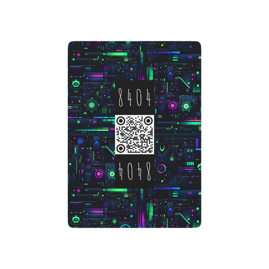 Tech Noir Futuristic Cyberpunk Poker Playing Cards - 8404 Design-62 B