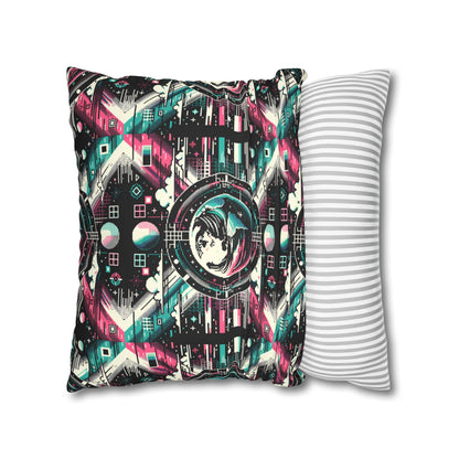 Digital Artistry Digital-native Streetwear Faux Suede Square Pillowcase - 8404 Design-62
