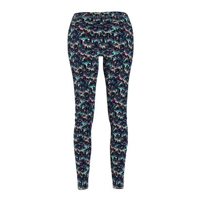 Digital Rebellion Tech-Inspired Streetwear Women's Cut & Sew Casual Leggings - 8404 Design-51