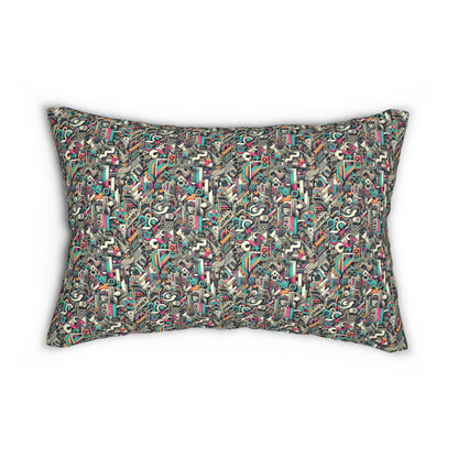 Digital Street Art Urban Street Style Spun Polyester Lumbar Pillow - 8404 Design-74 S