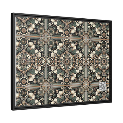 Cyber Garden Party Tech Garden Extravaganza Matte Canvas, Framed (multi-Color) - 8404 Design-66 A