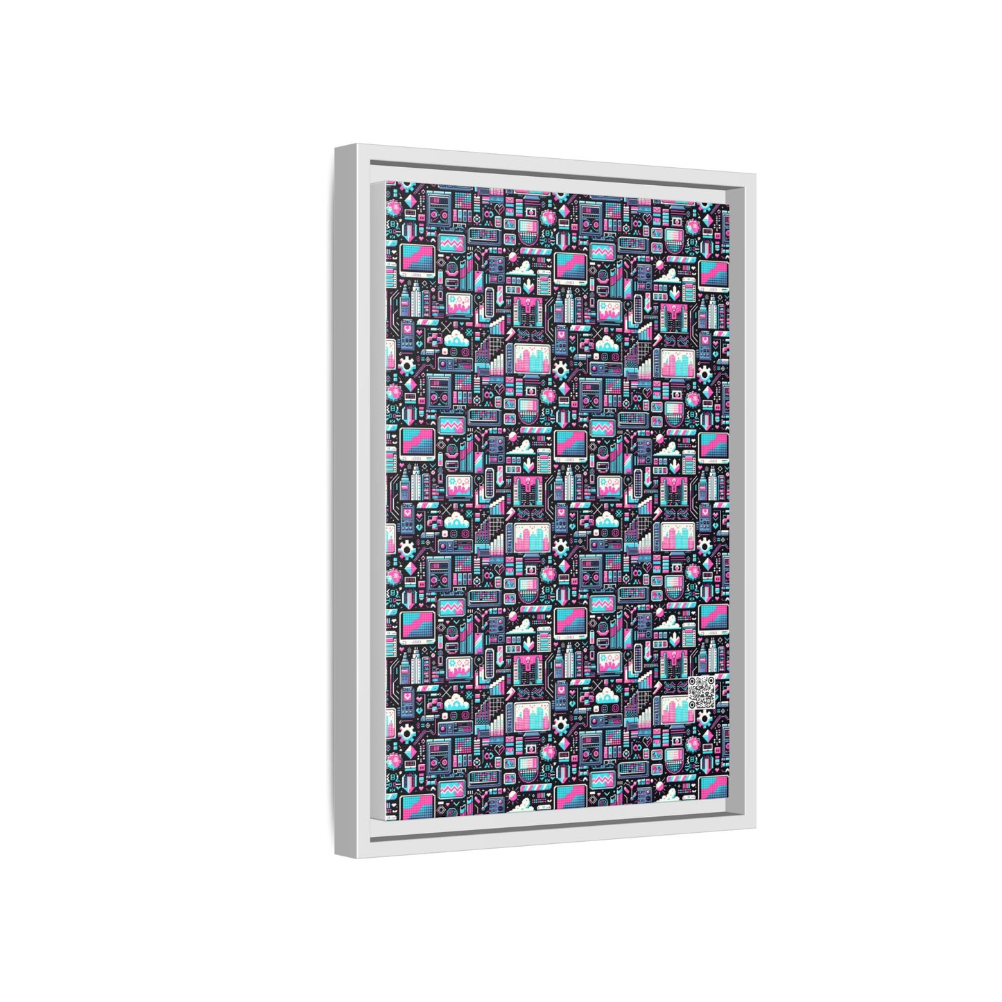 Digital Rebellion Youthful Streetwear with a Rebellious Digital Twist Matte Canvas, Framed (multi-color) - 8404 Design-71 B