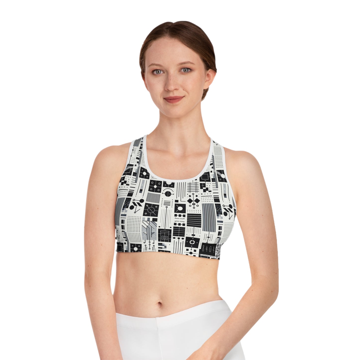 Digital Minimalism Minimalist Tech Sports Bra - 8404 Design-54