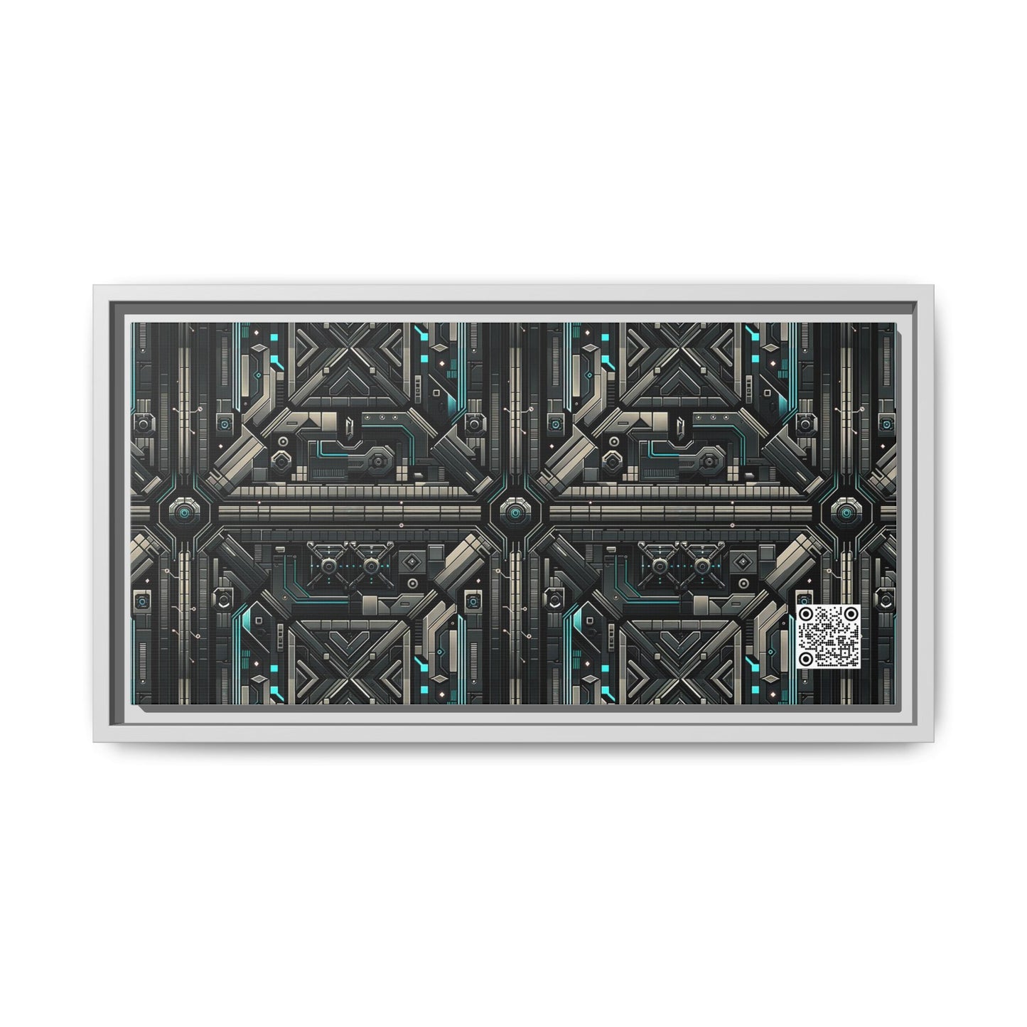 Tech Noir Futuristic Tech Aesthetic with a Dark Twist Matte Canvas, Framed (multi-color) - 8404 Design-59 B