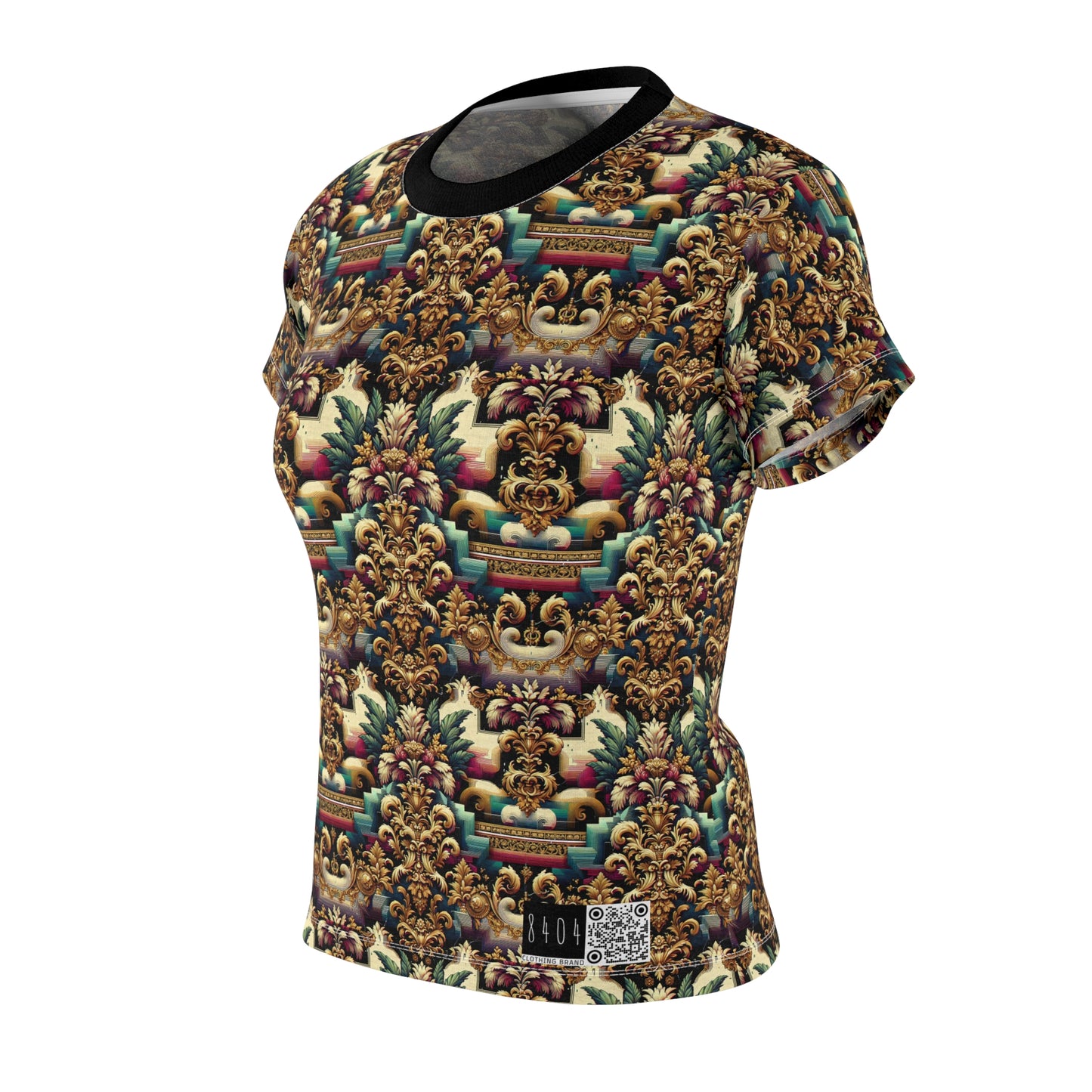 Digital Renaissance Modern Baroque Fusion Women's Cut & Sew Tee - 8404 Design-60