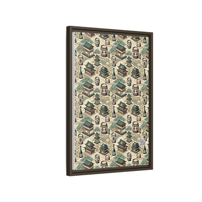 Cultural Artisanal Fusion Contemporary Cultural Elegance Matte Canvas, Framed (multi-Color) - 8404 Design-68 B