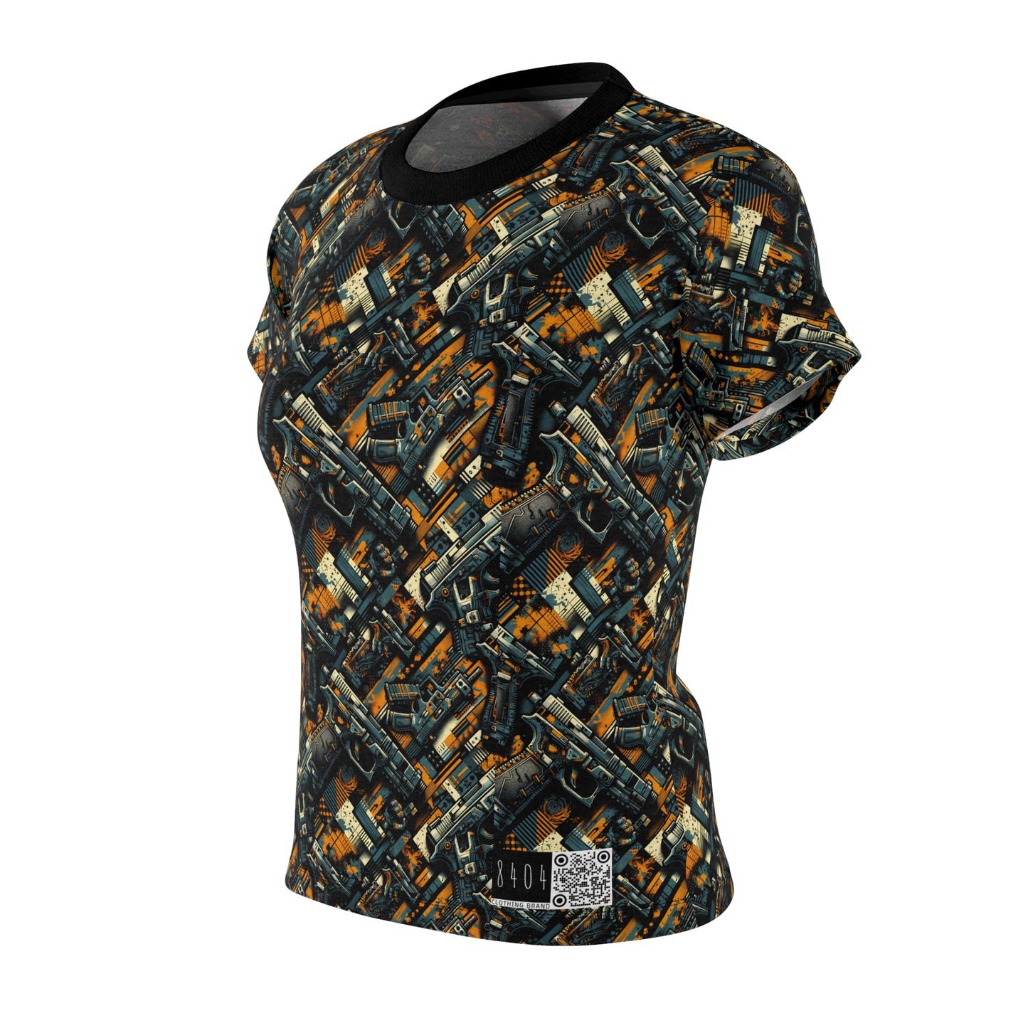 Digital Punk Futuristic Grunge Women's Cut & Sew Tee - 8404 Design-47