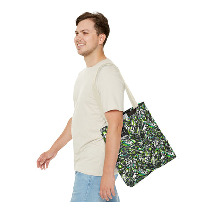 Graffiti Tech Fusion Bold Streetwear Fusion Tote Bag - 8404 Design-50
