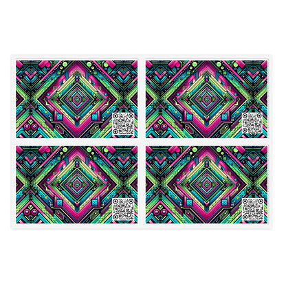 Tech-Infused Graphics Tech-Forward Streetwear Sticker Sheets - 8404 Design-51