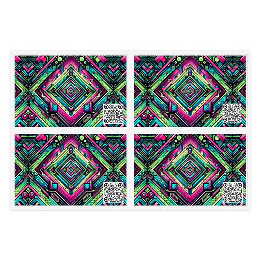 Tech-Infused Graphics Tech-Forward Streetwear Sticker Sheets - 8404 Design-51