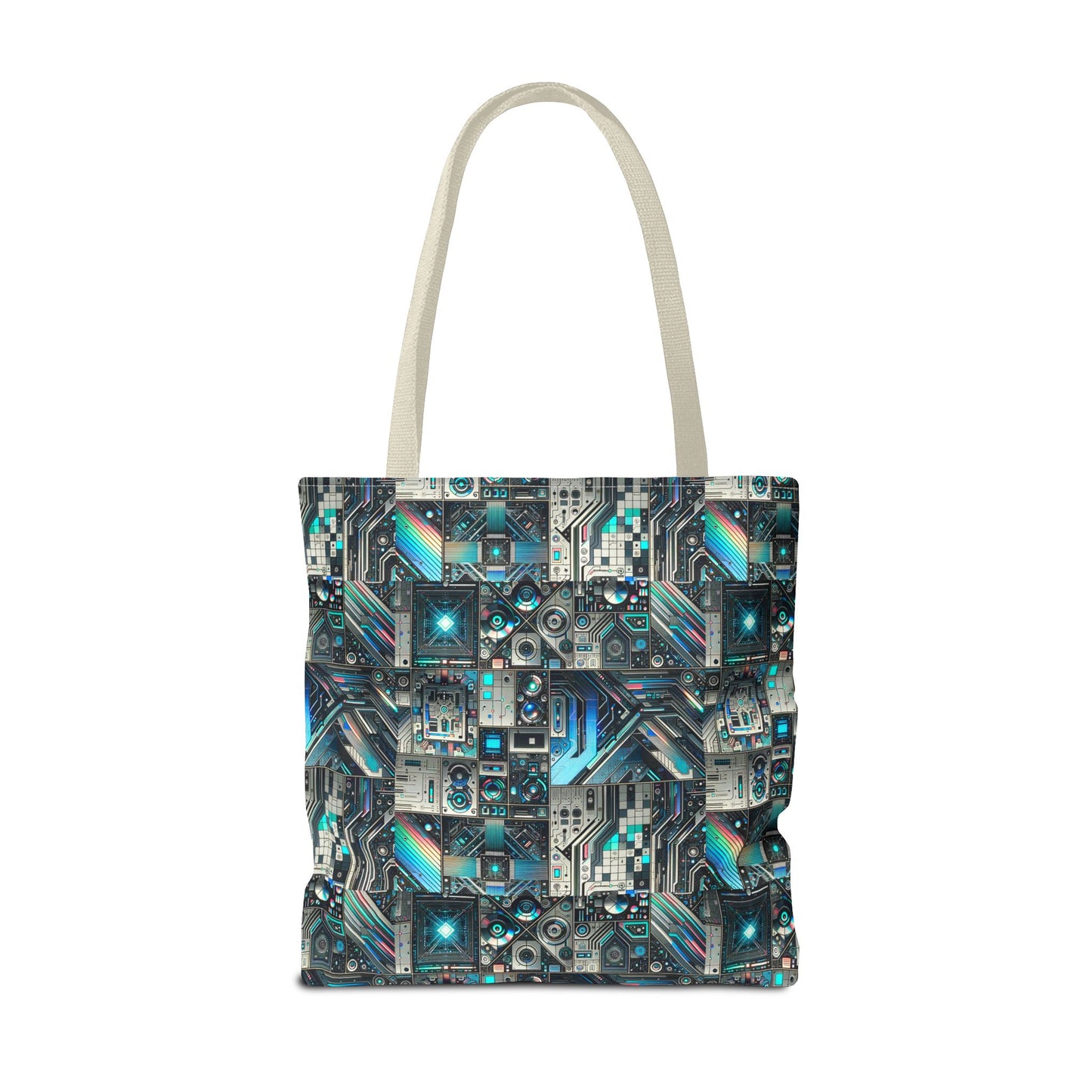 Tech-Infused Futurism Sleek Tech Edge Tote Bag - 8404 Design-48