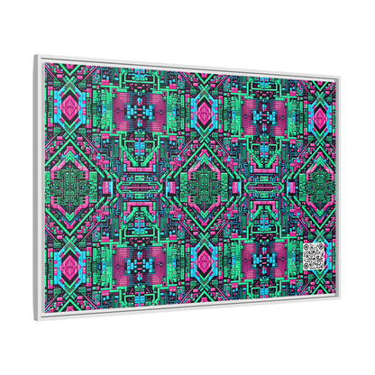 Digital Glitch Vibes Tech-Inspired Streetwear Matte Canvas, Framed (multi-Color) - 8404 Design-71 A