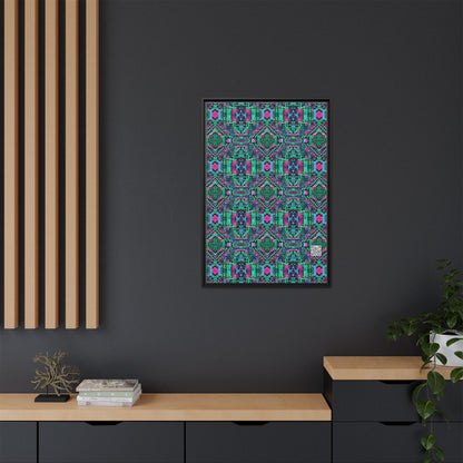 Digital Glitch Vibes Tech-Inspired Streetwear Matte Canvas, Framed (multi-Color) - 8404 Design-71 A