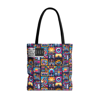 Digital Pop Culture Mashup Maximalist Pop Tote Bag - 8404 Design-52