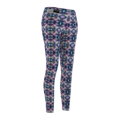 Iridescent Tech Fusion Tech-Forward Streetwear Women's Cut & Sew Casual Leggings - 8404 Design-61