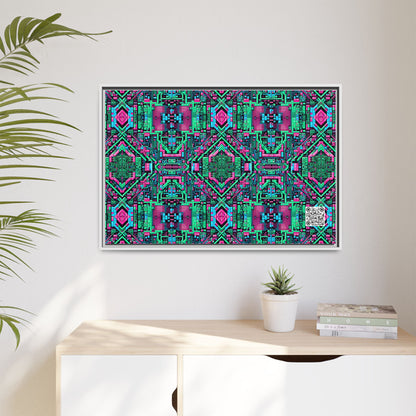 Digital Glitch Vibes Tech-Inspired Streetwear Matte Canvas, Framed (multi-Color) - 8404 Design-71 A