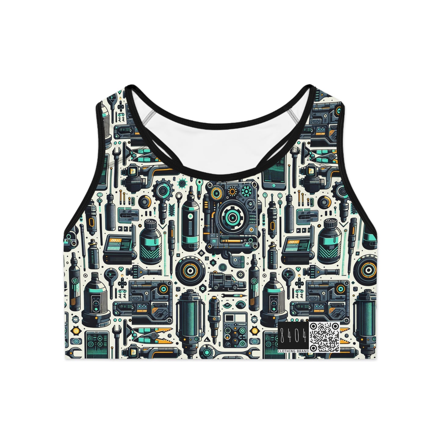 Tech Utility Fusion Modern Tech Streetwear Sports Bra - 8404 Design-53
