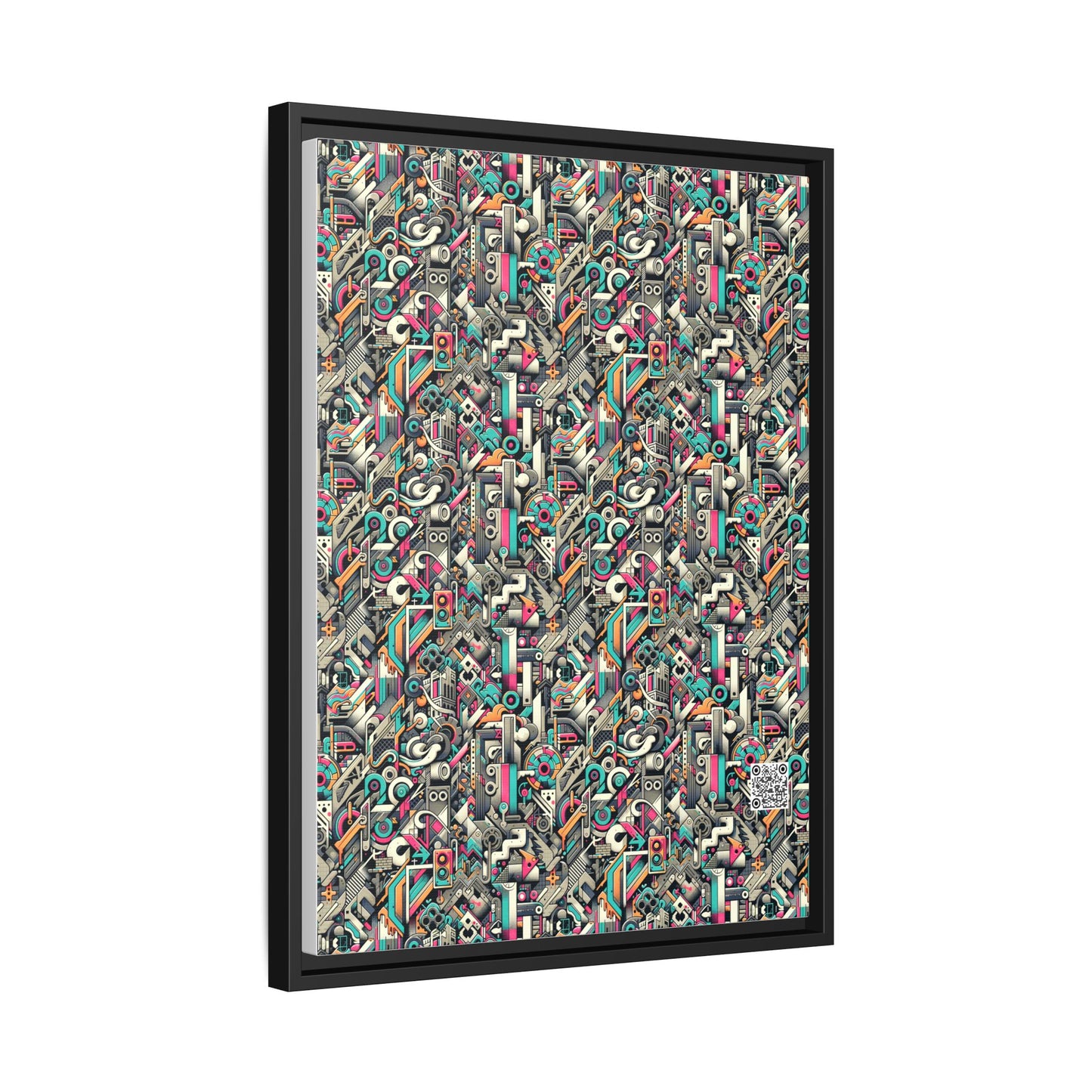 Digital Street Art Urban Street Style Matte Canvas, Framed (multi-color) - 8404 Design-74 A