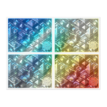Tech-Infused Futurism Futuristic Tech Sticker Sheets - 8404 Design-61