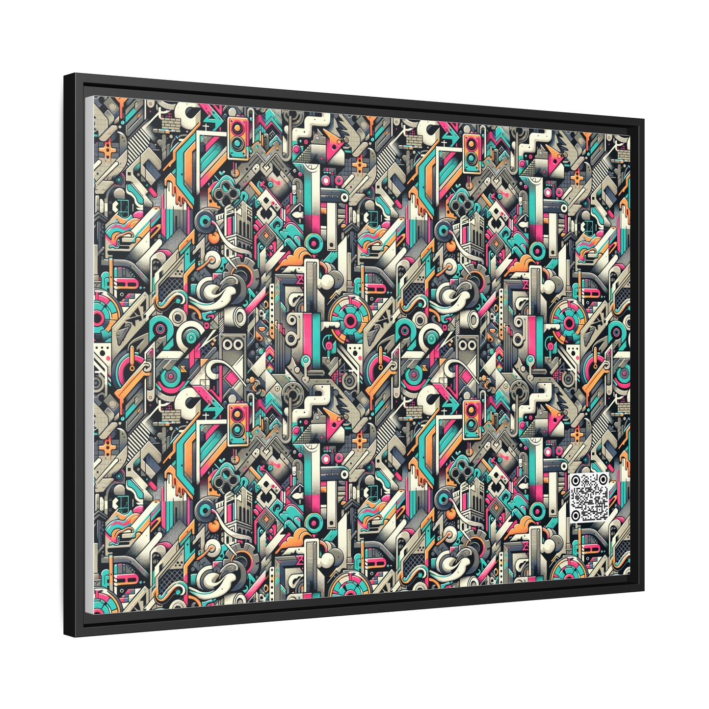 Digital Street Art Urban Street Style Matte Canvas, Framed (multi-color) - 8404 Design-74 A