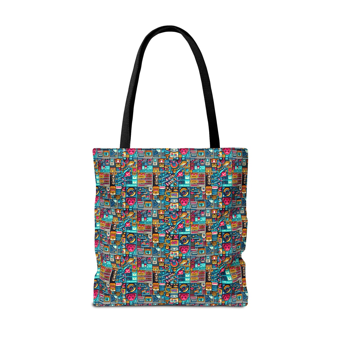Digital Pop Culture Mashup Maximalist Pop Tote Bag - 8404 Design-47