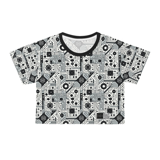 Digital Minimalism Minimalist Tech Crop Tee - 8404 Design-48