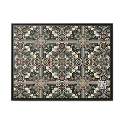 Cyber Garden Party Tech Garden Extravaganza Matte Canvas, Framed (multi-Color) - 8404 Design-66 A