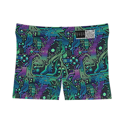 Tech-Infused Neon Tech-Forward Streetwear Women's Shorts - 8404 Design-66