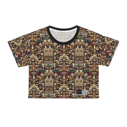 Digital Renaissance Modern Baroque Fusion Crop Tee - 8404 Design-57
