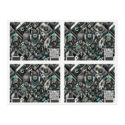 Tech-Forward Athleisure Sleek Tech Aesthetic Sticker Sheets - 8404 Design-56
