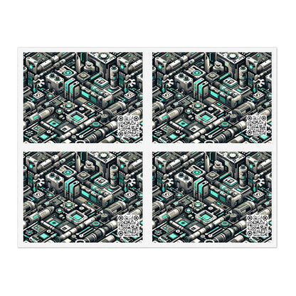 Tech Utility Fusion Modern Tech Streetwear Sticker Sheets - 8404 Design-49