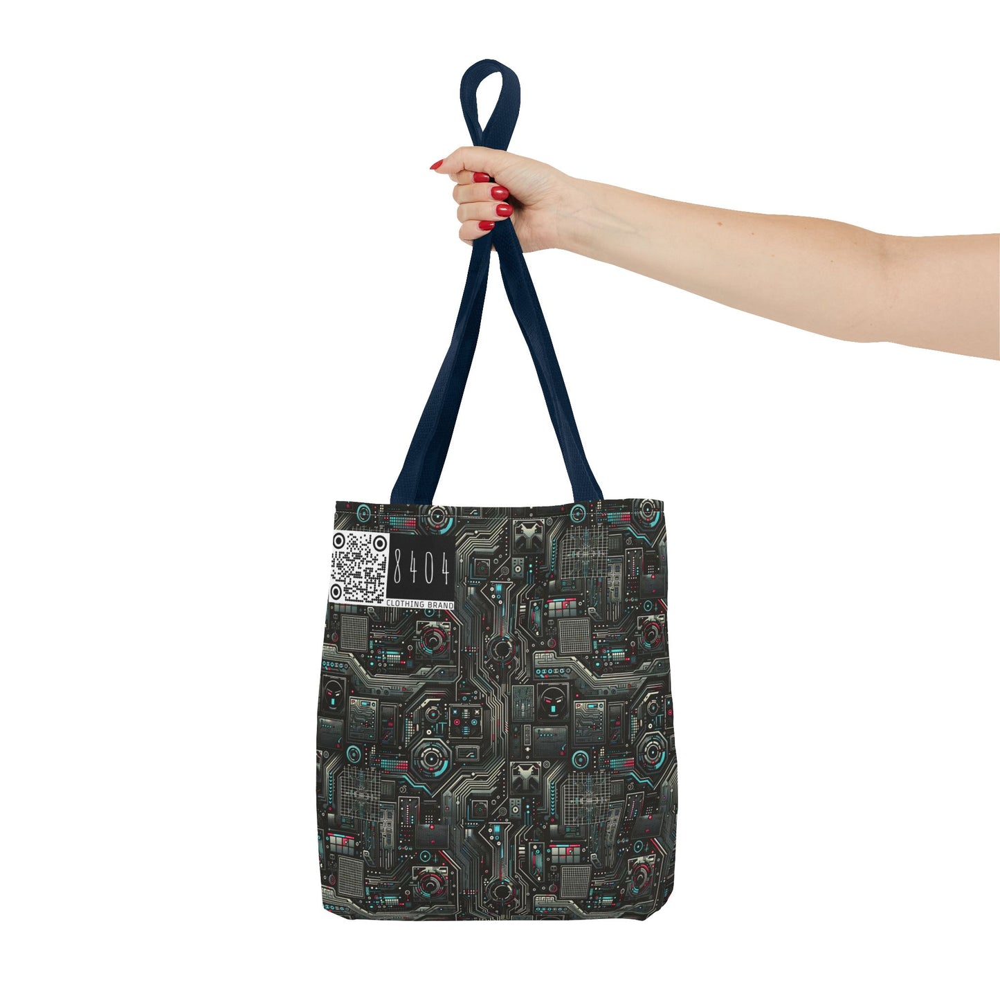 Tech Noir Aesthetics Sleek Tech Streetwear Tote Bag - 8404 Design-52