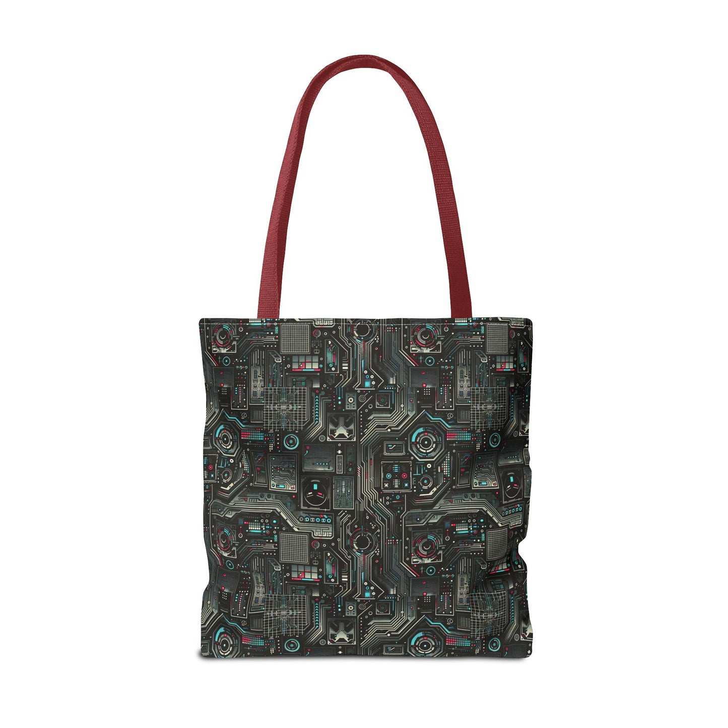 Tech Noir Aesthetics Sleek Tech Streetwear Tote Bag - 8404 Design-52