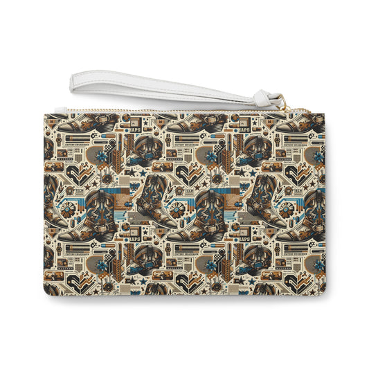 Digital Cowboy Chic Tech-Infused Western Fusion Clutch Bag - 8404 Design-45