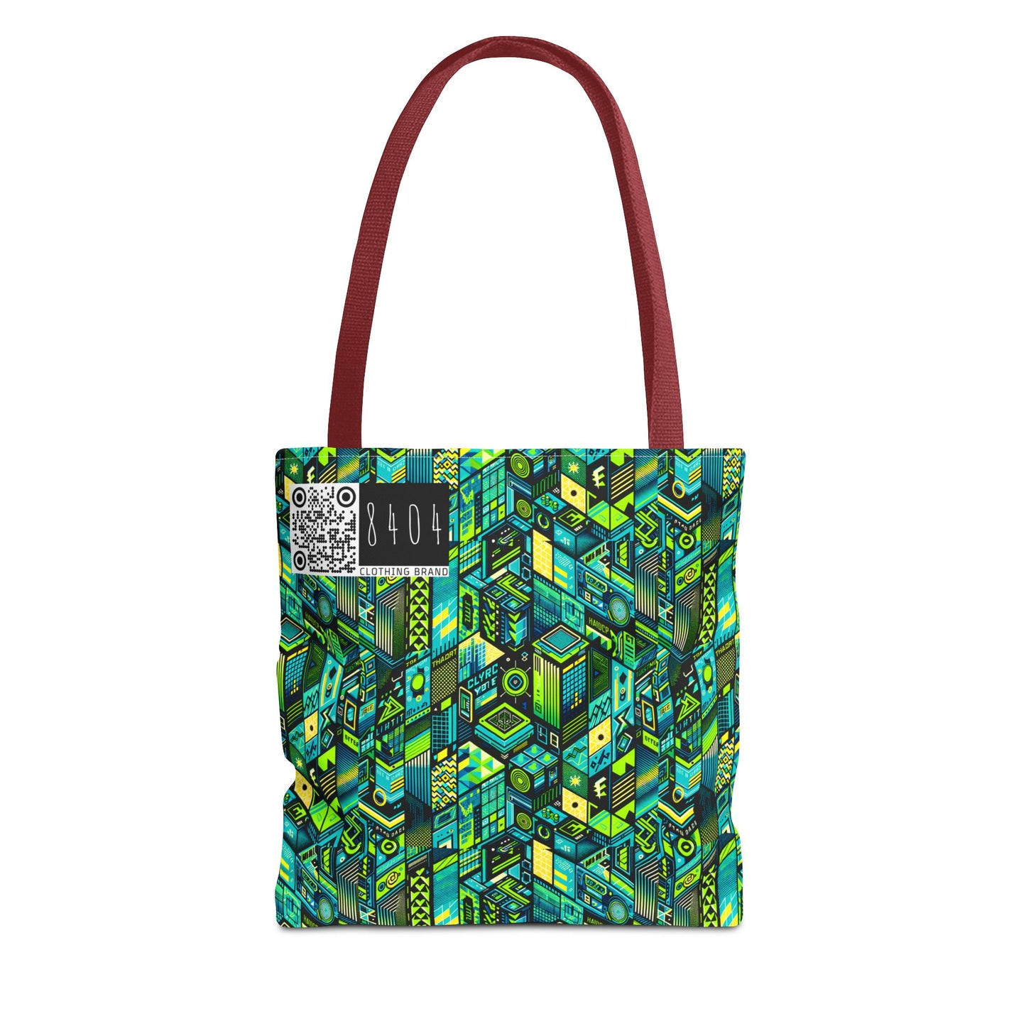 Tech-Infused Neon Tech-Forward Streetwear Tote Bag - 8404 Design-61