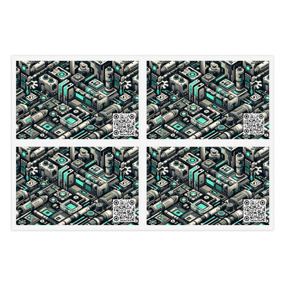 Tech Utility Fusion Modern Tech Streetwear Sticker Sheets - 8404 Design-49