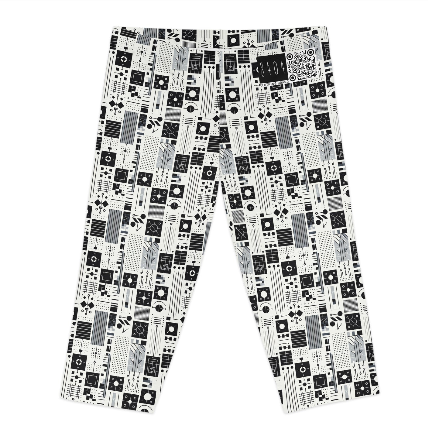 Digital Minimalism Minimalist Tech Women's Capri Leggings - 8404 Design-54