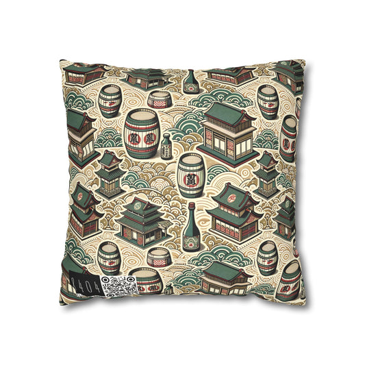 Cultural Artisanal Fusion Contemporary Cultural Elegance Faux Suede Square Pillowcase - 8404 Design-68