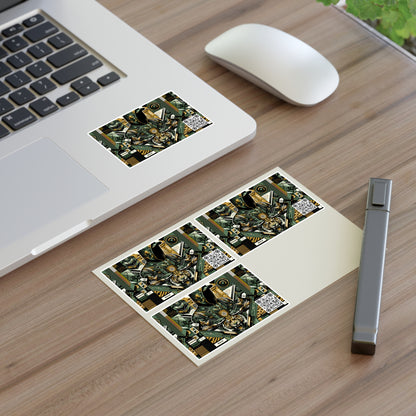 Neo-Camo Fusion Tech-Forward Streetwear Sticker Sheets - 8404 Design-64